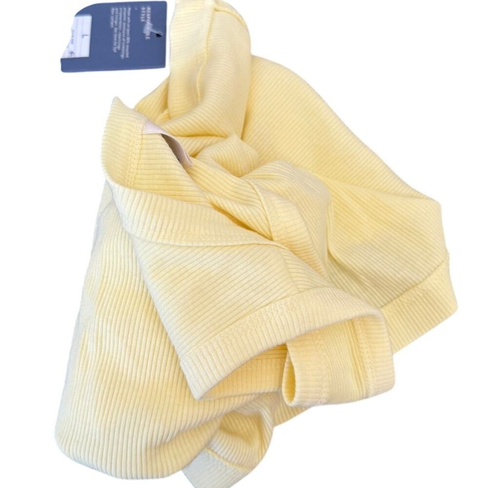 Universal Thread Solid Yellow Ribbed Tank Top NEW - Picture 5 of 7